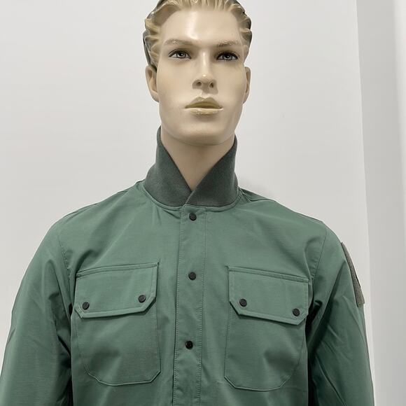 Coldsmoke Men's Green Jacket Zip Up Snaps and patch Size M Brand New With Tag - Picture 5 of 15